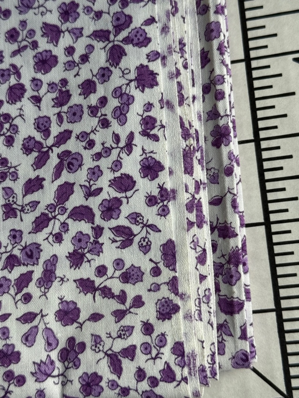 Vintage Purple Ditsy Floral Cotton Fabric 2 Yards x 36” Calico Cottage Prairie